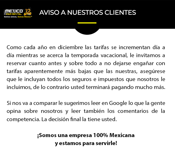 Mexico Car Rental Renta de Autos y Renta de